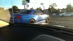 onewayaustralia:   Wooooooooo!!! A real r34GTR. I spotted this one on my way to the gym. R34s are obviously common here, but even this GTR is pretty cool in place where skylines are common. I hope everyone back home is feelin this GTR.  always wanted