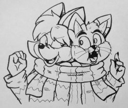 ink doodle i did for @supahstickfox