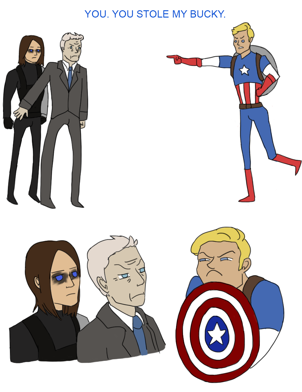avengersonna:  buckybernes:  foxywinchester:  i want my hat back more like the exact