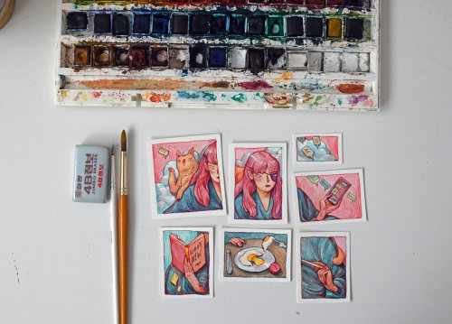 theartofmany:  Artist:  Marija TiurinaTitle:  Small drawings and paintings of 2019!“A bunch of smaller works I created during the year that don’t deserve to have separate posts and instead make a great scrolling adventure of a long master post!”