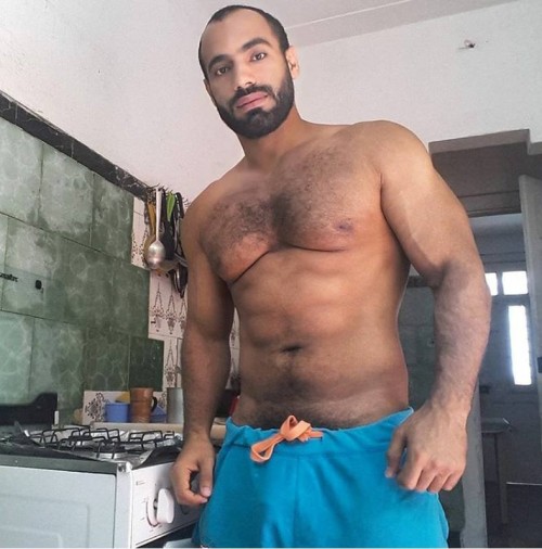 beararabs:  Love this one !  Handsome, hairy, and sexy - my kind of man - WOOF