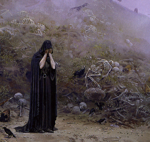 ex0skeletal:  Hill of the Slain by Ted Nasmith 