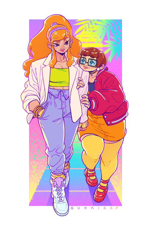 Velma x Daphne Dating in the 80′sIllo’s from 2019 but last year I started doing a small gay ass firs