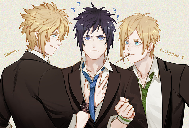 juvenile-reactor:  The Argentum brothers💕 V13 or 15, which one, Noct? 