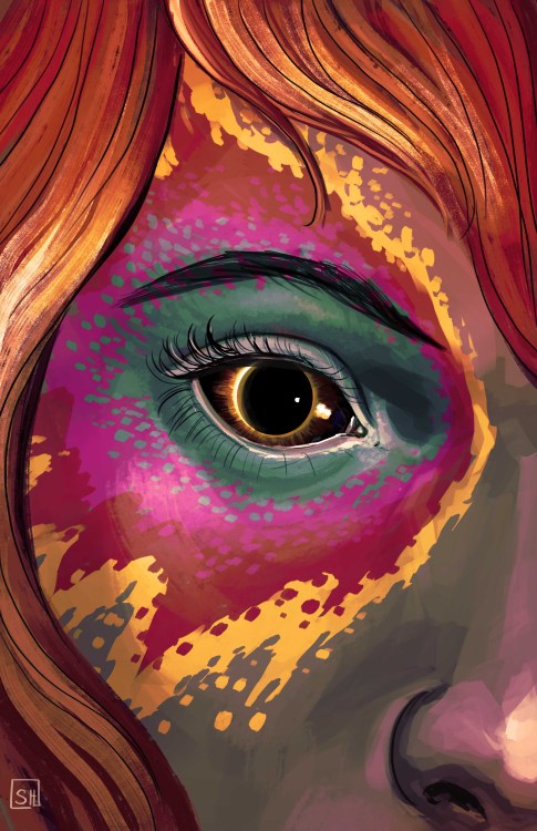 kierongillen:stephanie-hans:Just a warm up painting. I’ll be painting an issue of the Wicked and The