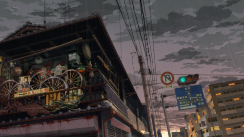 powerlinesinanime:The Eccentric Family, episode 2 Power Lines in Anime Tumblr.