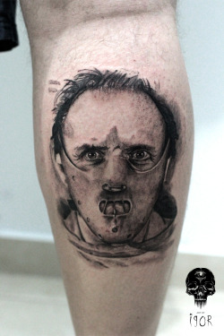 fuckyeahtattoos:  Hannibal Lecter done by Igor Pereira from Brasil @artofigor artofigor.tumblr.com artofigor@gmail.com
