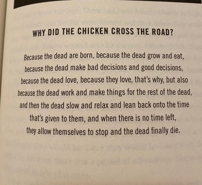 torsamors:Why did the chicken cross the road?