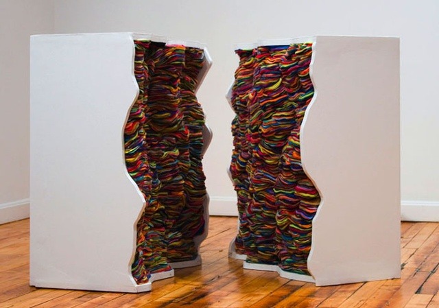 red-lipstick:  Andrea Myers (b. 1979) - 1: Drip Drop, 2012  Sculpture: Layered Fabrics