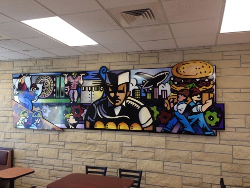 wyodak:There is a McDonald’s on the Kansas Turnpike/Interstate 35(south of Wichita) that has some straight up Soviet/Communist/Russian/Proletariat style artwork decorating it.   I asked a worker about it and they have no idea why they have it but it’s