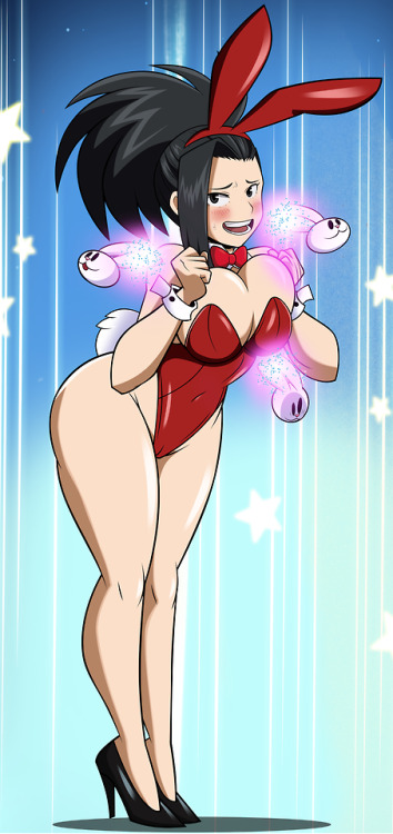 grimphantom2:  Bunny Momo Hey guys! As i mentioned, 2x1 Bunnies today! Commission done for @dj-blu3z who asked for Momo this time…..she’s a little embarrassed tho lol. Another fun commission along that having Momo showing her powers in a very fun