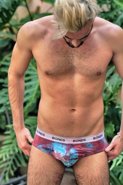 tiedyeundies:  Colby in Bonds Briefs // Tie Dye Undies