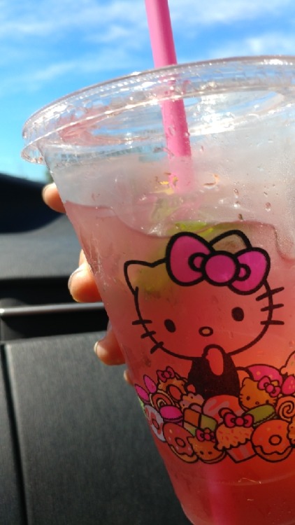 when we went to the Hello Kitty Cafe in 2018, I think.