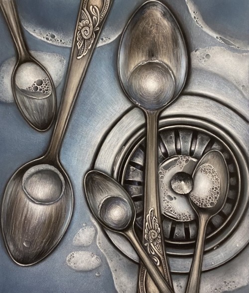 Debra Spence — Family Of Five (pastel Pencils On Pastelmat, 2023)