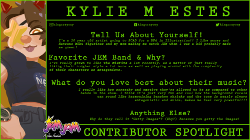 CONTRIBUTOR SPOTLIGHT - KYLIE M ESTESMeet our third artist: Kylie M Estes! They’re “dire