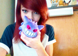 klefable:  my hair looks nice after leaving henna in for 8 hours and also look at this gengar. so cute