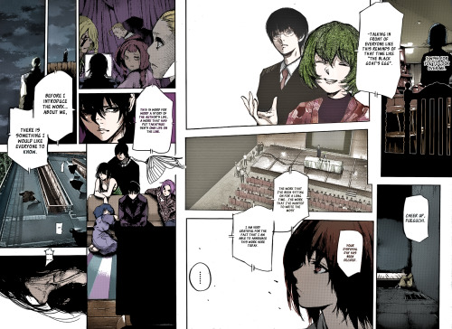 Tokyo Ghoul:Re Chapter 63 Coloured pages. a bit unmotivated and busy to do the entire chapter but anyways hope you like it.Scanlations by Crossbreed