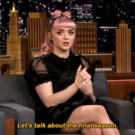 rubyredwisp:Maisie Williams accidentally drops a major spoiler in Game of Thrones