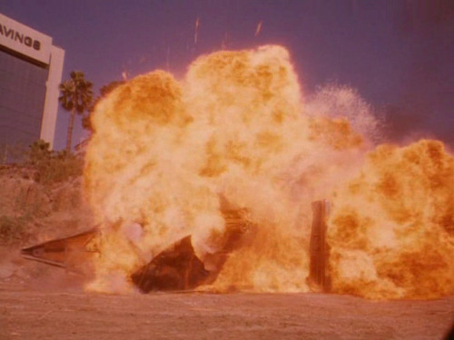 Just a few of the many explosions in about the first 10 seconds of Richard Pepin’s Hologram Man.