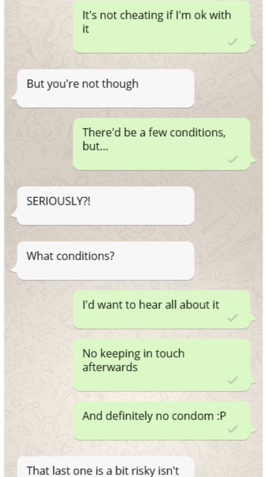 sluttytext:No regrets. 