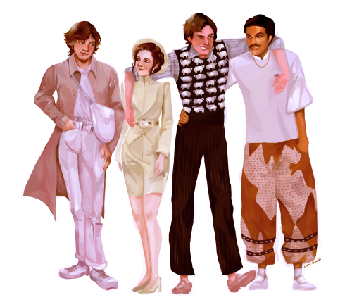 dr-paint:  modern star wars! How I imagine the entire space crew to look in modern day outfits/ trends! 