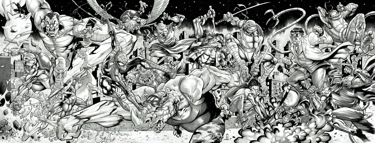 browsethestacks:
“Spider-Man / TMNT by Nathan Stockman
”