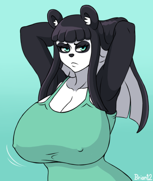 Colored pic of @skecchiart’s Pandamom Lei. Sketched her a few times before but I&rsquo;ve been meani