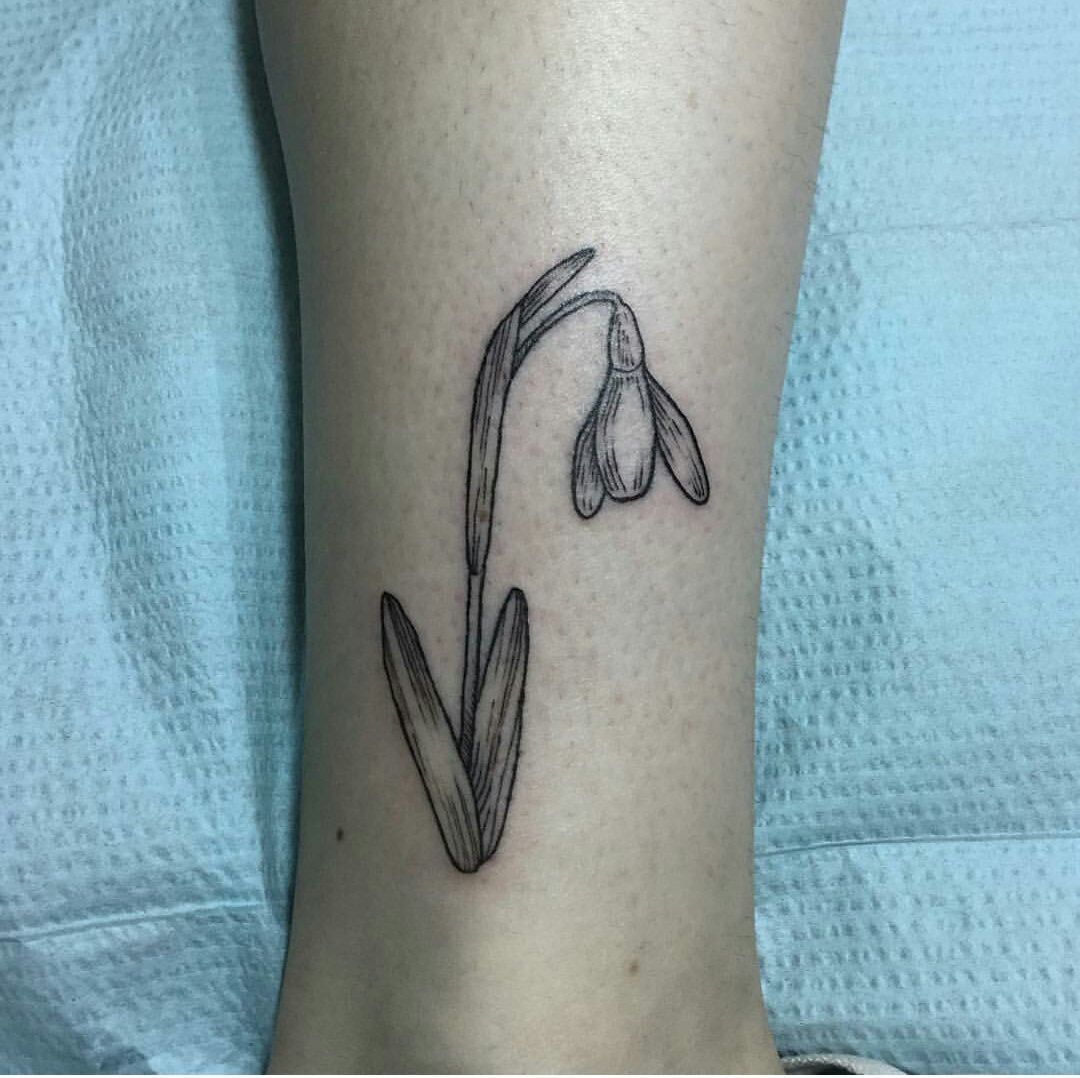  — Small snowdrop flower Done by Hannah Medeiros at...