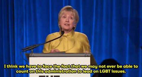 justkeepchasingtheday:micdotcom:Hillary Clinton slams Trump for silence on torture of gay and bisexu