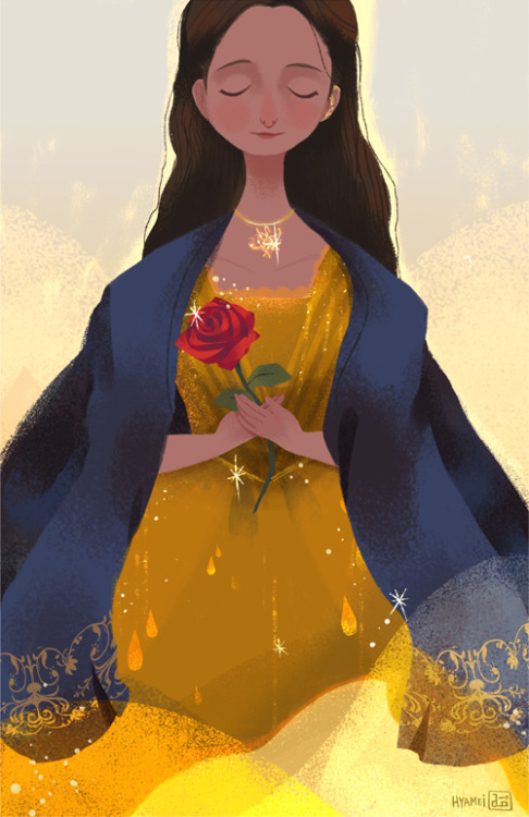 abbydraws:Beautyfor @gallerynucleus‘ “Be Our Guest: Beauty and the Beast Tribute Show”