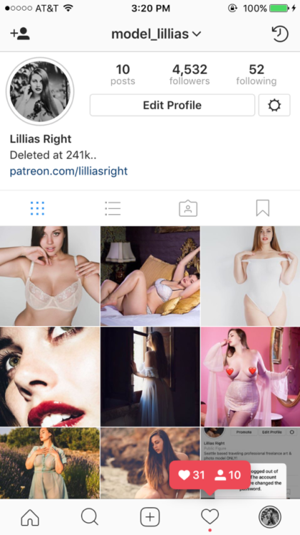 lilliasright:  My original IG account was adult photos