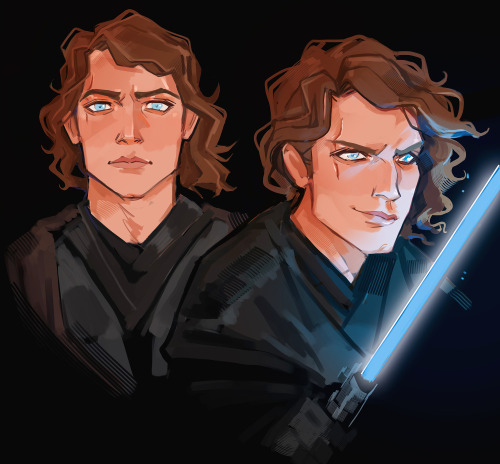 A couple of Anakins as a thank you gift for my friend @flvtchersmiles (twitter)/ShawnArms (Ao3) who 