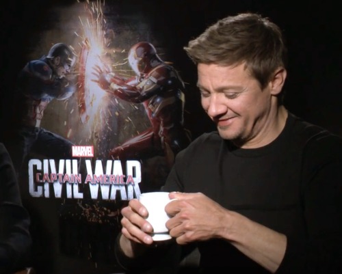 rennered4real: Captain America: Civil War press Jeremy Renner interview collection - some lovely imp
