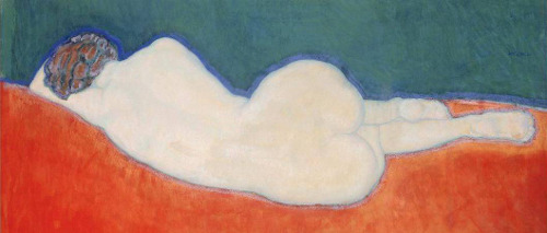 poeticsofdissolution:  William Merritt Chase, Nude recumbent, 1888 Paul Sieffert, Reclining nude, n.d. Leo Gestel, Reclining nude (seen from the back), 1911 Sanyu, Reclining nude, 1931 