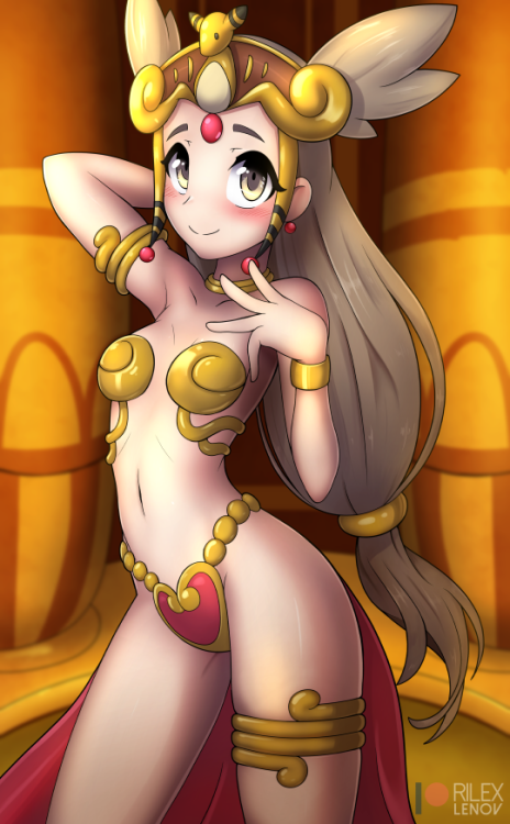 pokelenov:Jasmine Shantae!Patreon poll winner!   I decided to use the Princess outfit so I could sneak an Ampharos  there :)Nsfw preview HEREIf you like my work, and want to be part of polls and events, consider supporting me on Patreon ^^  