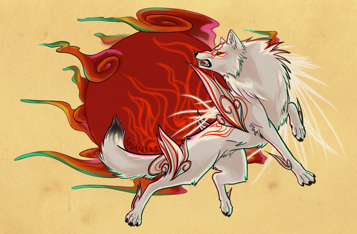 So beautiful!!  Amaterasu, Okami, Ink illustrations