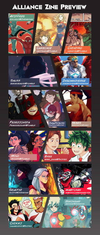 Zine Preview PostTake a look at our list of wonderful artists and writers (and a small preview of th