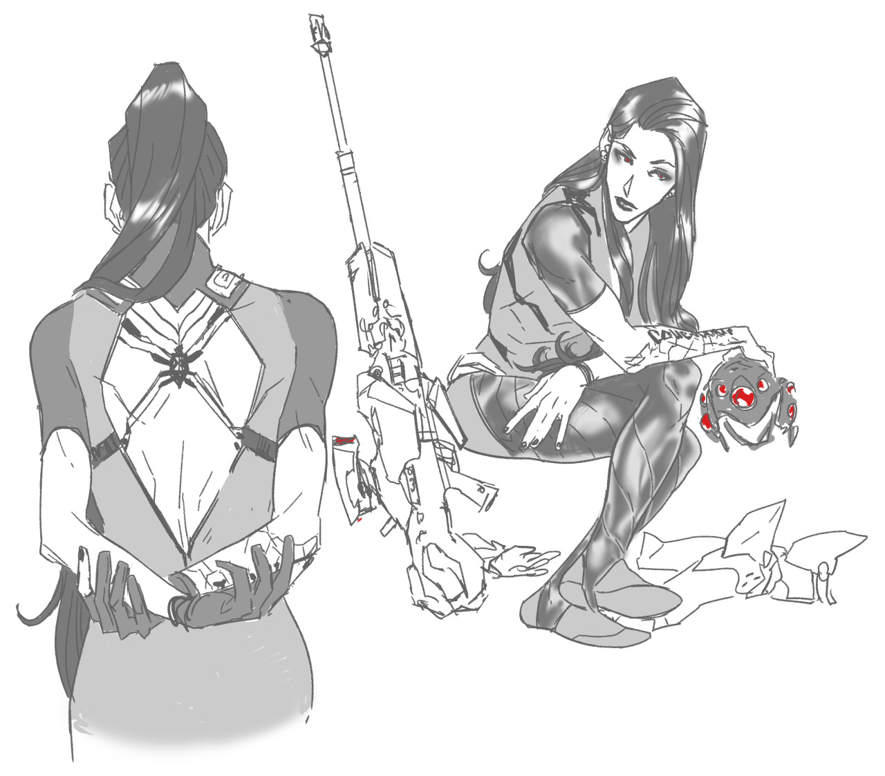 pretend-animator:   Ah, je te vois   anon, you inspired me to draw more 