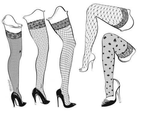 Above knee prosthetic legs expression moods. Cosmetic covers with fishnet lingering and high heel sh