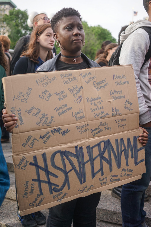 activistnyc:  #SayHerName: A Vigil in Remembrance of Black Women and Girls Killed by the Police. Although Black women are killed, raped and beaten by the police, their experiences are rarely foregrounded in our popular understanding of racialized state