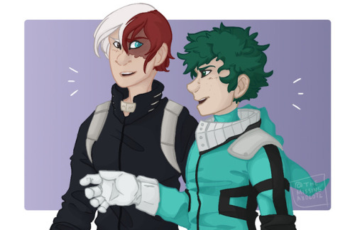 Just two nerds, probably talking about nerdy hero stuff.