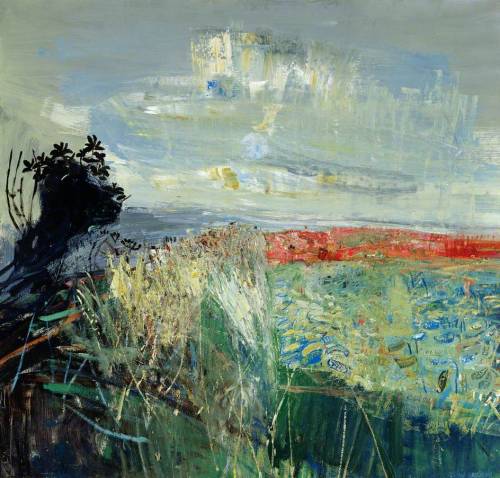 thunderstruck9:  Joan Eardley (British, 1921-1963), Field of Barley by the Sea. Oil on board, 110.5 x 106.5 cm. 
