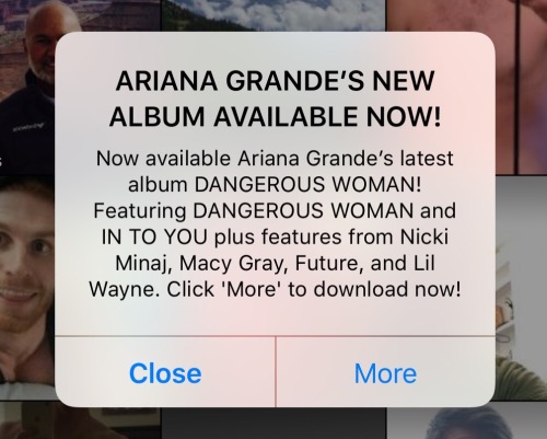 hollywoodsocialite: Dead @ Ariana advertising on Grindr