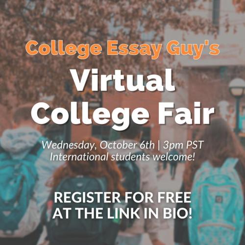 I’m excited to announce that Strive Scan and I are hosting a Virtual College Fair on Wedn