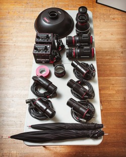 michaelmarmora:  Rainy day at the studio. Let’s get organized! #profoto #lights #lighting #equipment #atwork #photostudio #redtape #profotoB1 #profotoacute #inthestudio #thingsorganizedneatly #keepbusy #stayorganized #inventory #checklist #benchtest