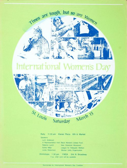 International Women’s Day posters, from theAOUON Archive at the Oakland Museum of California.