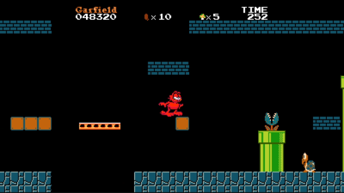  Garfield plays Super Mario Bros! https://youtu.be/k78dsKGXQMwGarfield the cat plays Super Mario Bro