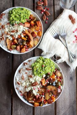 life1nmotion:  Roasted Harvest Veggie, and Curried Avocado + Coconut Rice Bowls