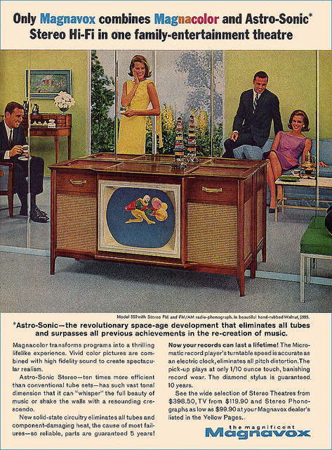 jcbozeman:  Magnavox TV-Stereo Theatre Ad, 1963 by alsis35 (now at ipernity) on Flickr.