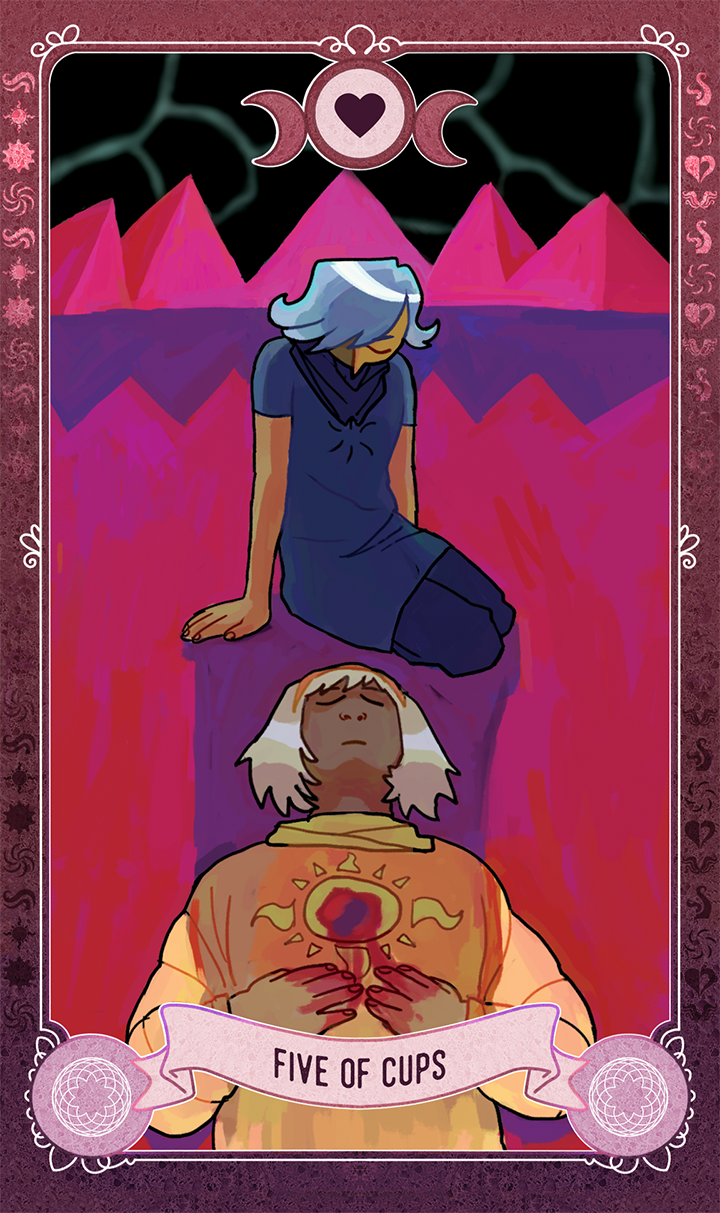 act6tarotproject: THE ACT 6 TAROT ANTHOLOGY: THE MINOR DECK (FIVES) Five of Wands